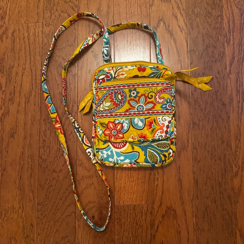 Vera Bradley Retro Yellow Provençal Crossbody Bag Retired Pattern